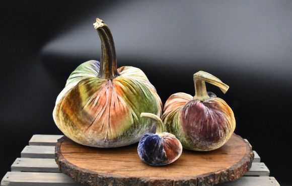 CutieKins Small Hand Dyed Fabric Pumpkins- Autumn Spice