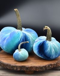 CutieKins Small Hand Dyed Fabric Pumpkins- Ocean Wave