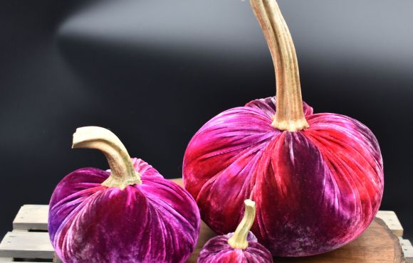 CutieKins Small Hand Dyed Fabric Pumpkins – Raspberry Splash